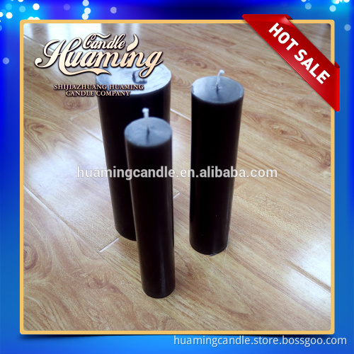 color black pillar candle